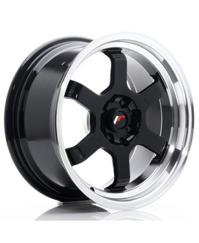 JANTE JR-12 16x8 / 4x100 - 4x114.3 / ET15 NOIR BRILLANT JAPAN RACING
