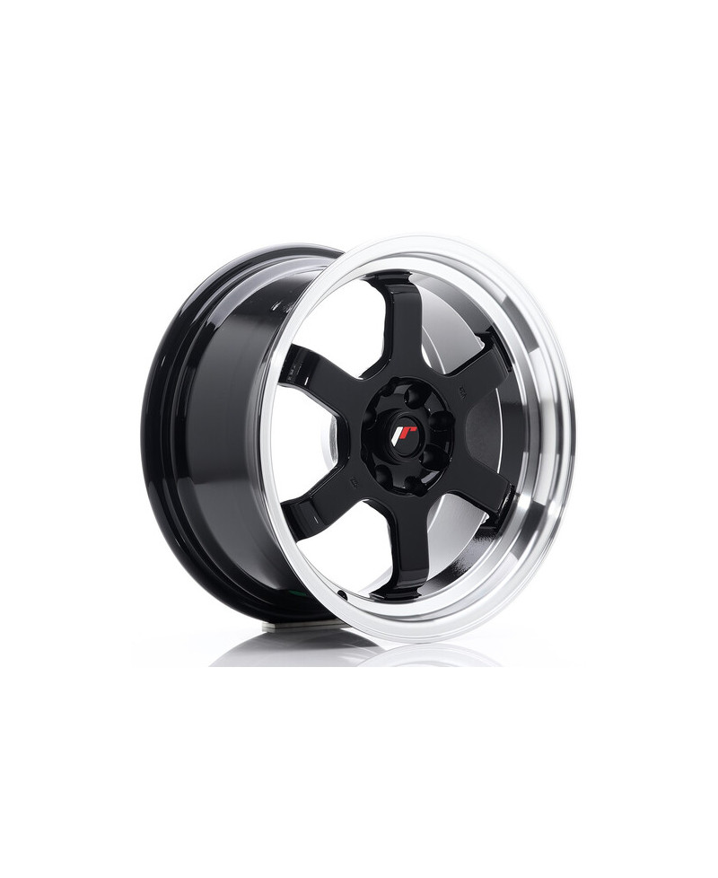 JANTE JR-12 16x8 / 4x100 - 4x114.3 / ET15 NOIR BRILLANT JAPAN RACING