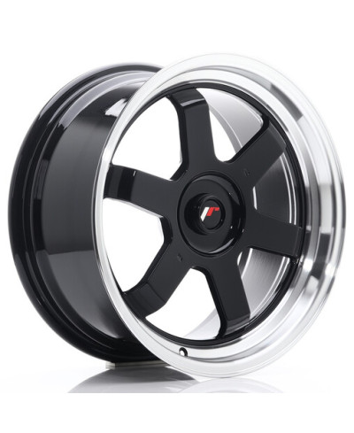 JANTE JR-12 17x8 / 4-5 TROUS SUR MESURE / ET35 NOIR BRILLANT JAPAN RACING