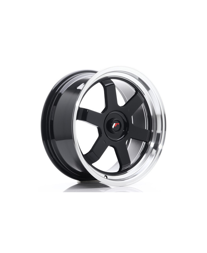 JANTE JR-12 17x8 / 4-5 TROUS SUR MESURE / ET35 NOIR BRILLANT JAPAN RACING
