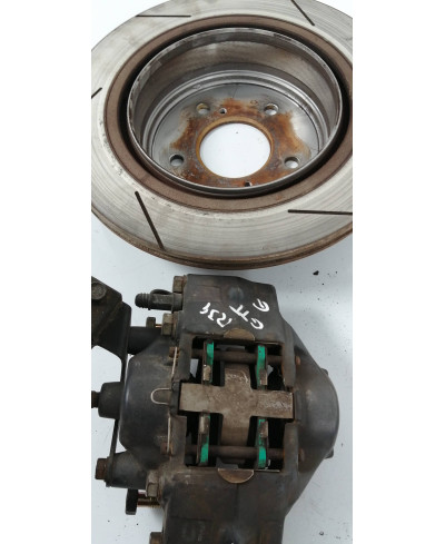 PAIRE DISQUE DE DISQUE + ETRIER ARRIERE SKYLINE R34GTT ORIGINE 