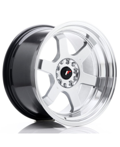 JANTE JR-12 18x10 / 5x114.3 - 5x120 / ET20 GRIS ARGENT & POLI JAPAN RACING