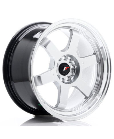 JANTE JR-12 18x9 / 5x114.3 - 5x120 / ET25 GRIS ARGENT & POLI JAPAN RACING