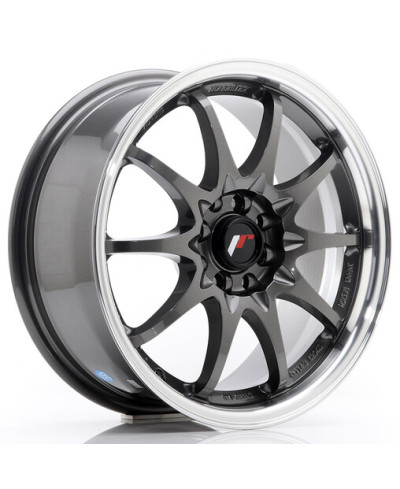 JANTE JR-5 16x7 / 4X100 - 4X108 / ET30 GUNMETAL BORD POLI JAPAN RACING