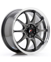 JANTE JR-5 16x7 / 4X100 - 4X108 / ET30 GUNMETAL BORD POLI JAPAN RACING