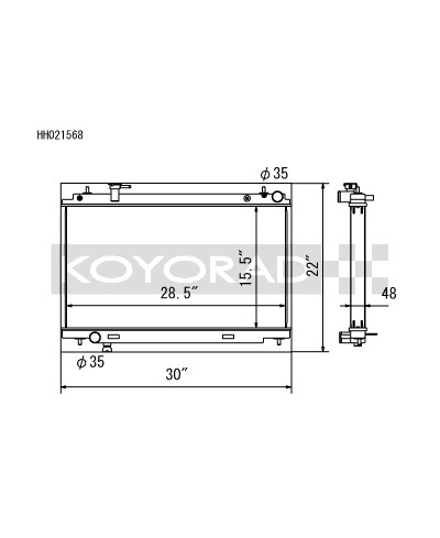 RADIATEUR ALUMINIUM NISSAN 350Z VQ35DE KOYORAD
