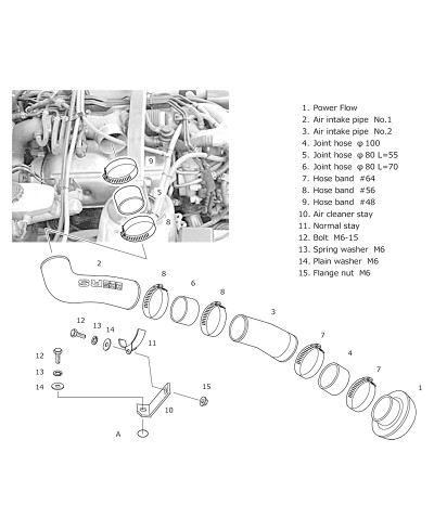 KIT ADMISSION RACING SUCTION SUPRA MK4 HKS