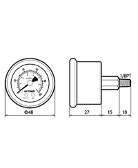 MANOMETRE REGULATEUR PRESSION ESSENCE TOMEI