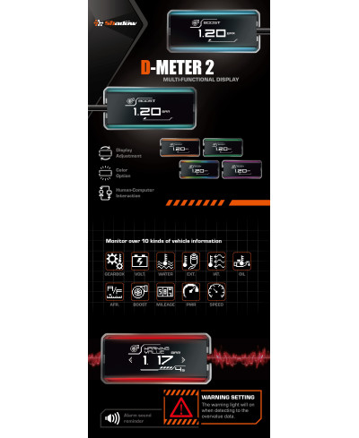 ODB2 METER DIGITAL MULTI INFORMATIONS SHADOW