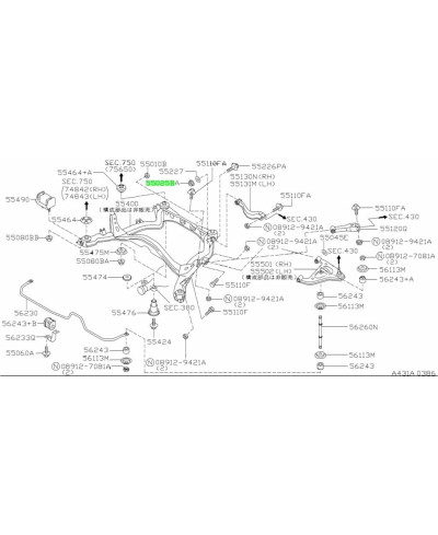 ECROU DE VIS EXCENTRIQUE NISSAN
