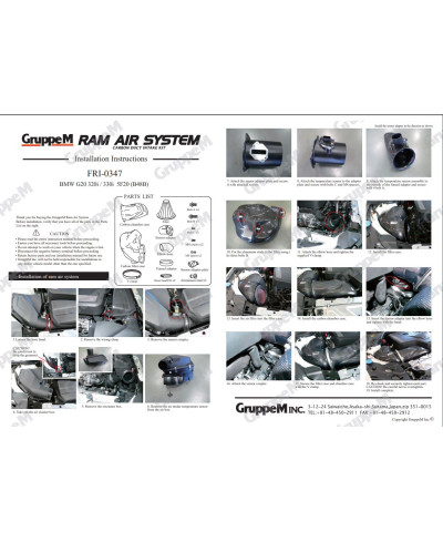 KIT ADMISSION RAM AIR SYSTEM BMW 230i G20 2.0L TURBO (2019~) GRUPPEM