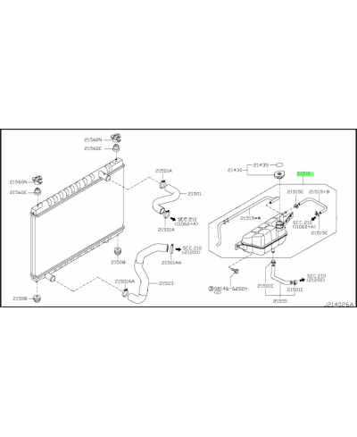 RESERVOIR DE LIQUIDE REFROIDISSEMENT NISSAN GTR