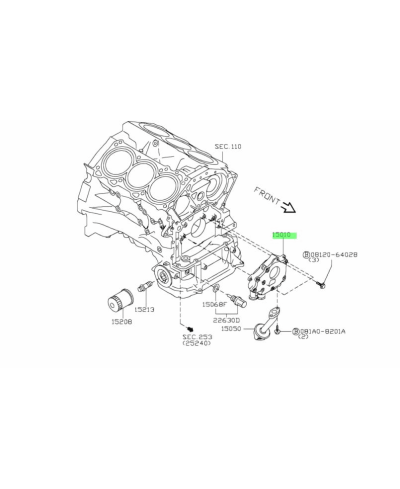 POMPE A HUILE VQ35HR / VQ37HR NISSAN