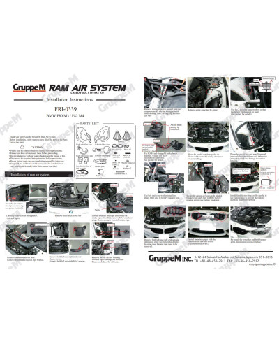 KIT ADMISSION RAM AIR SYSTEM F82 M4 2014- GRUPPEM
