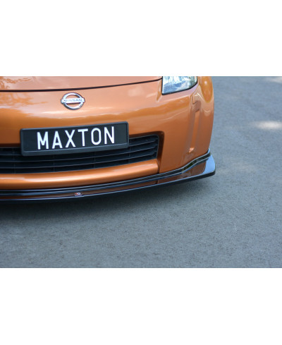 Lèvre Avant F-Carbon Fibre Rouge Pour Nissan 350Z/370Z/400Z/Sentra - Spoiler, Séparateur, Becquet Avant