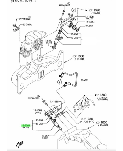 INJECTEURRX8 JAUNE MAZDA