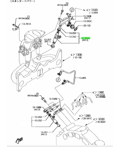 INJECTEUR RX8 ROUGE MAZDA