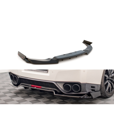 SPLITTER CENTRAL ARRIERE + AILERONS NISSAN GT-R R35 - MAXTON DESIGN