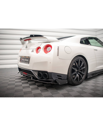 SPLITTER CENTRAL ARRIERE + AILERONS NISSAN GT-R R35 - MAXTON DESIGN