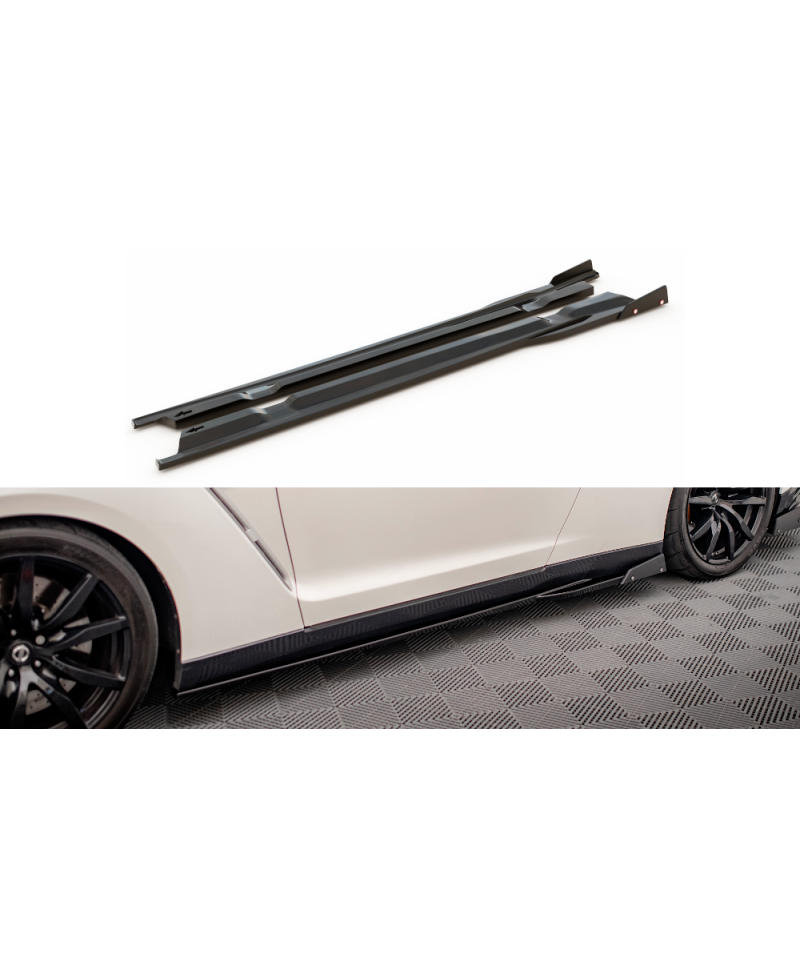 RAJOUTS DE BAS DE CAISSE + AILERONS NISSAN GT-R R35 - MAXTON DESIGN 