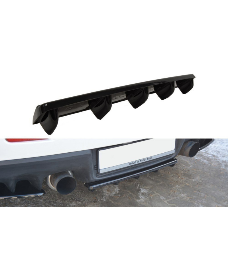 DIFFUSEUR CENTRAL ARRIERE MITSUBISHI LANCER EVO X (AVEC BARRES VERTICALES) - MAXTON DESIGN