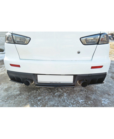 DIFFUSEUR CENTRAL ARRIERE MITSUBISHI LANCER EVO X (AVEC BARRES VERTICALES) - MAXTON DESIGN
