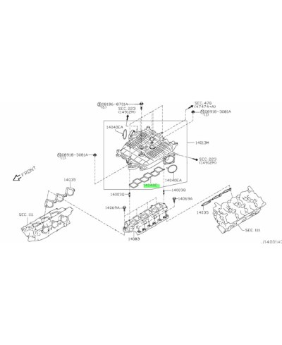 JOINT COLLECTEUR ADMISSION 370Z NISSAN