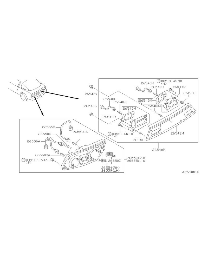 FEU ARRIERE GAUCHE KOUKI 180SX S13 NISSAN 