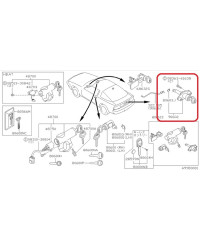 SERRURE POUR BANDEAU KOUKI 180SX S13 NISSAN 