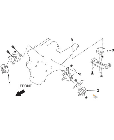 SUPPORT MOTEUR & BOITE S14 NISMO