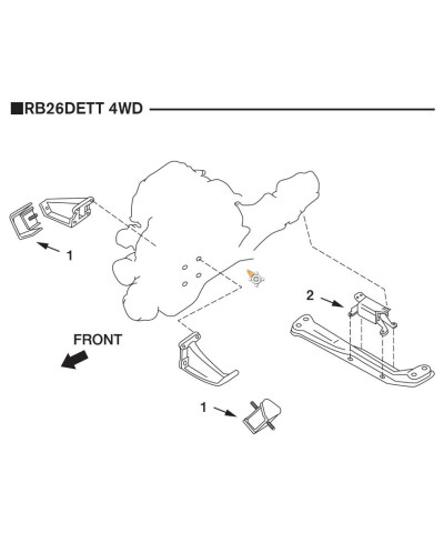 SILENTBLOC MOTEUR + TRANSMISSION 4WD R32 R33 R34 GTR NISMO