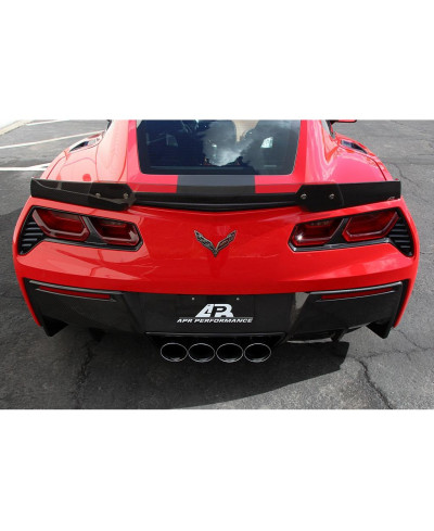SPOILER DE COFFRE CARBONE CHEVROLET CORVETTE C7 (VERSION 2) TRACK PACK STYLE AVEC BORDURE - APR PERFORMANCE 