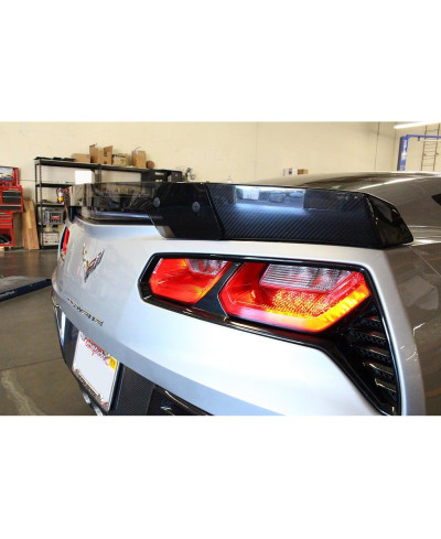 SPOILER DE COFFRE CARBONE CHEVROLET CORVETTE C7 (VERSION 2) TRACK PACK STYLE AVEC BORDURE - APR PERFORMANCE 