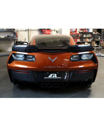 SPOILER DE COFFRE CARBONE CHEVROLET CORVETTE C7 Z06 AVEC BORDURE - APR PERFORMANCE 