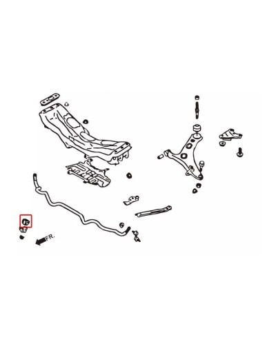 SILENT BLOCS DE BARRE STABILISATRICE AVANT RENFORCE 25.4MM SUBARU BRZ / TOYOTA GT86 / SCION FRS - HARDRACE