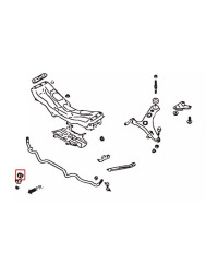 SILENT BLOCS DE BARRE STABILISATRICE AVANT RENFORCE 25.4MM SUBARU BRZ / TOYOTA GT86 / SCION FRS - HARDRACE