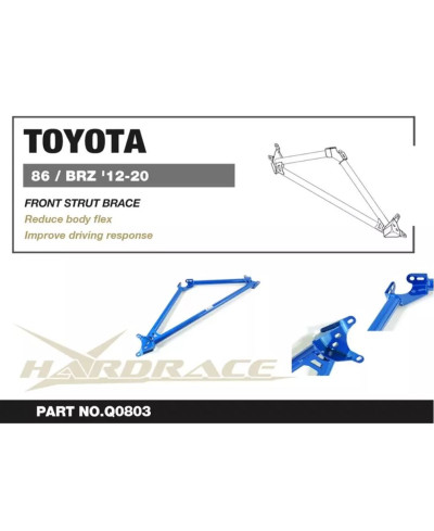 BARRE ANTI RAPPROCHEMENT AVANT SUBARU BRZ/ TOYOTA GT86/ SCION FRS - HARDRACE 