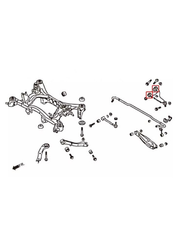 SILENT BLOCS DE BRAS SUPERIEUR ARRIERE - HARDRACE 