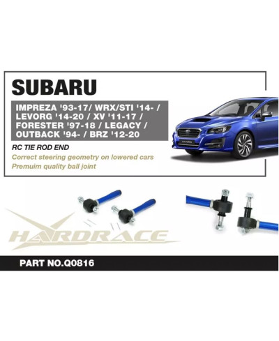 ROTULES DE DIRECTION SUBARU BRZ/ TOYOTA GT86/ SCION FRS - HARDRACE 