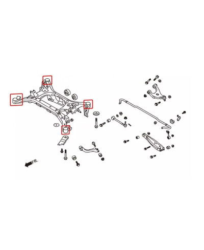 SILENT BLOCS ARRIERE DE BERCEAU SUBARU BRZ/ TOYOTA 86/ SCION FRS - HARDRACE 