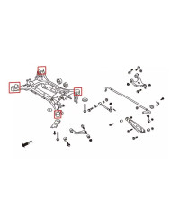 SILENT BLOCS ARRIERE DE BERCEAU SUBARU BRZ/ TOYOTA 86/ SCION FRS - HARDRACE 