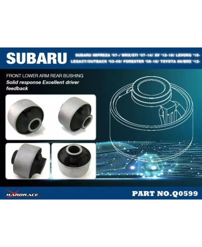 SILENT BLOCS RENFORCÉS BRAS INFERIEUR AVANT (STREET VERSION) SUBARU BRZ/ TOYOTA 86/ SCION FRS - HARDRACE 