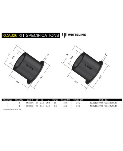 KIT BRAS SUPERIEUR ARRIERE SUBARU BRZ/ TOYOTA 86 - WHITELINE 