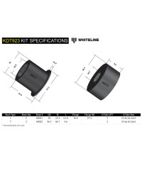 KIT AVANT DE SUPPORT DE DIFFERENTIEL ARRIERESUBARU BRZ/ TOYOTA 86 - WHITELINE 