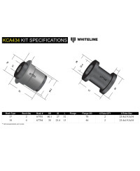 KIT POUR BRAS INFERIEUR AVANT SUBARU BRZ/ TOYOTA 86 - WHITELINE 