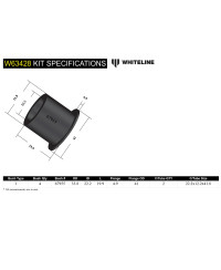 KIT SILENT BLOCS BRAS INFERIEUR ARRIERE SUBARU BRZ/ TOYOTA 86 - WHITELINE 