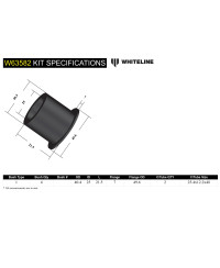 KIT SILENT BLOCS BRAS INFERIEUR ARRIERE SUBARU BRZ/ TOYOTA 86 - WHITELINE 