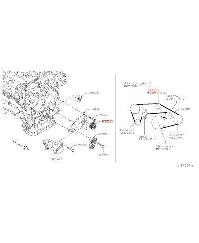 GALET COURROIE ACCESSOIRE GTR R35 350Z 370Z 