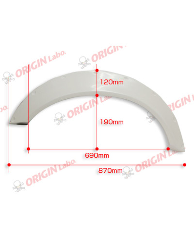 EXTENSIONS D'AILES UNIVERSELLES 65MM EN FIBRE DE VERRE - ORIGIN LABO 