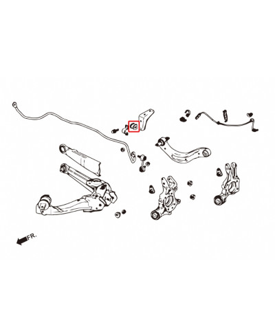 SILENT BLOCS DE BARRE STABILISTARICE ARRIERE HONDA CIVIC - HARDRACE 